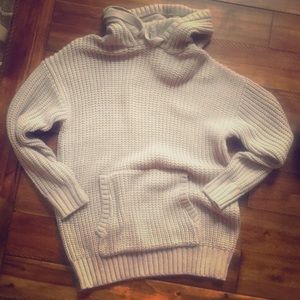 Waffle knit hoodie